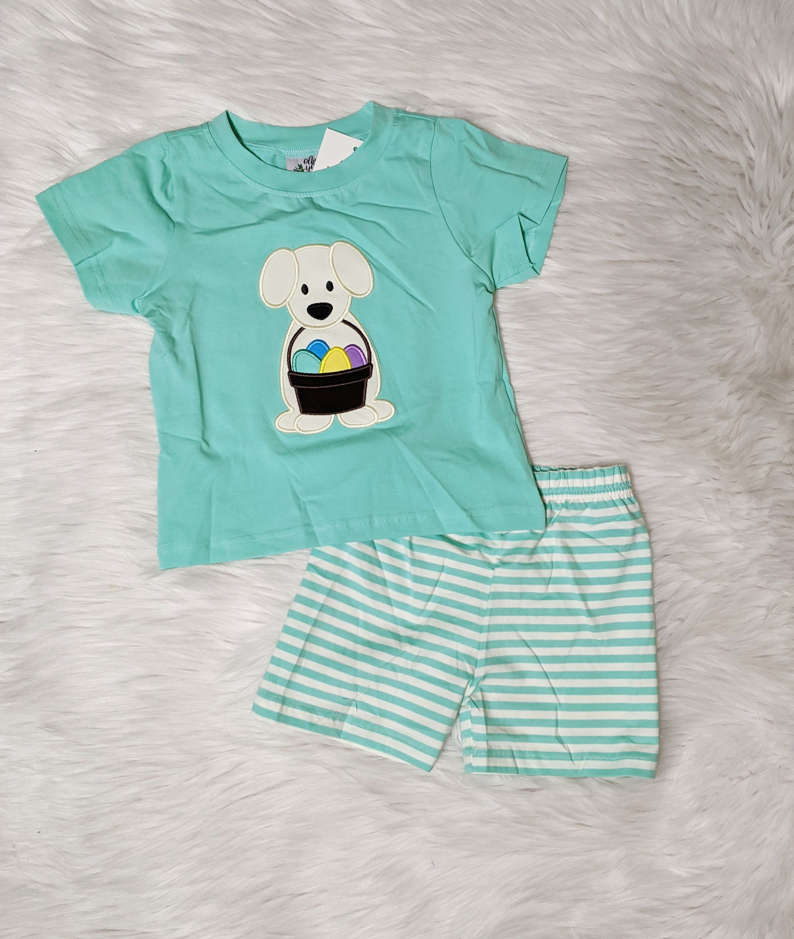 Easter Dog Boys Short Set