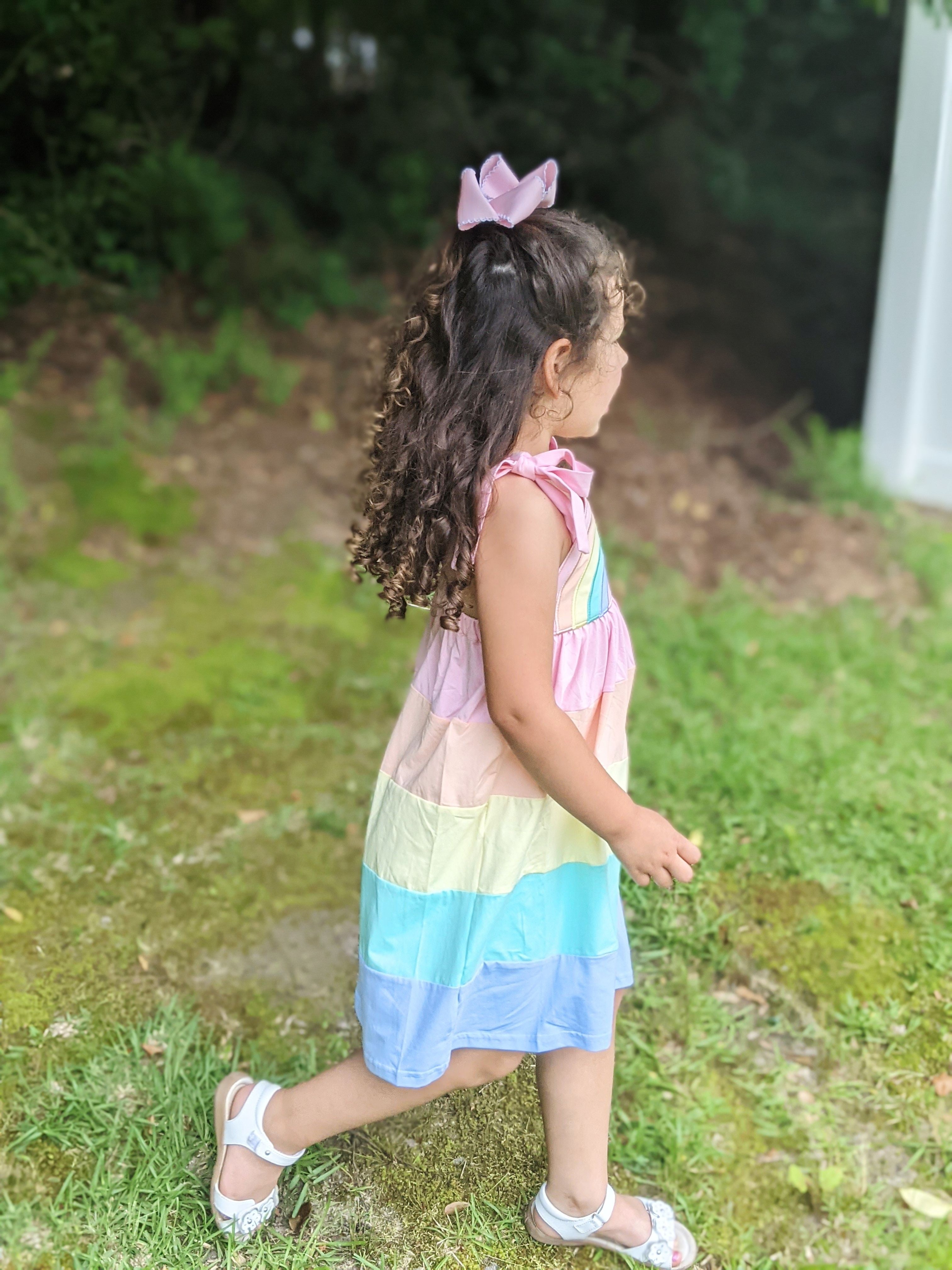 pastel rainbow dress Pastel Rainbow Dress Olive You Kids Clothing
