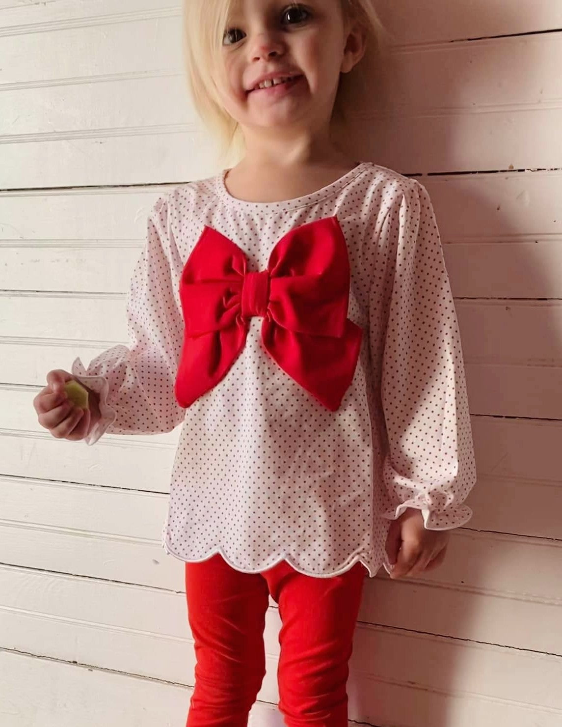 Red Bow Bitty Dot Shirt