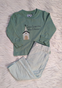 Jesus Loves Me Boy Pant Set