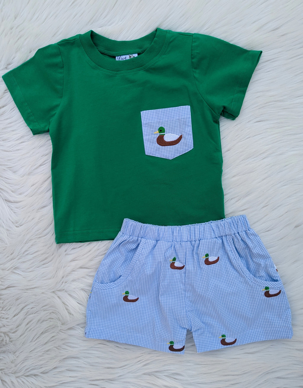 Mallard Duck Pocket Tee Short Set