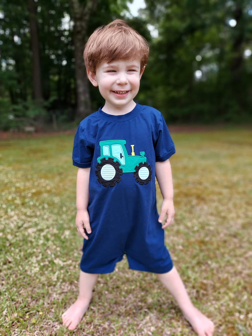 Tractor Boy Romper