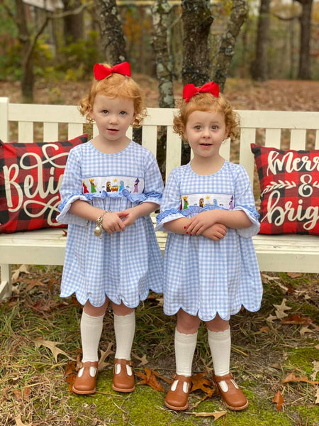 white christmas dresses La Boutique by Dondolo Girls Smocked Dress main image 0