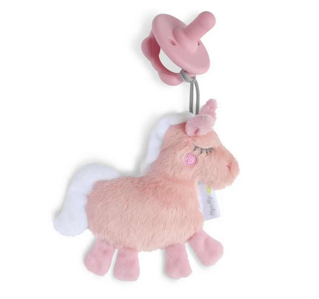 Unicorn Plush Paci Holder & Pacifier