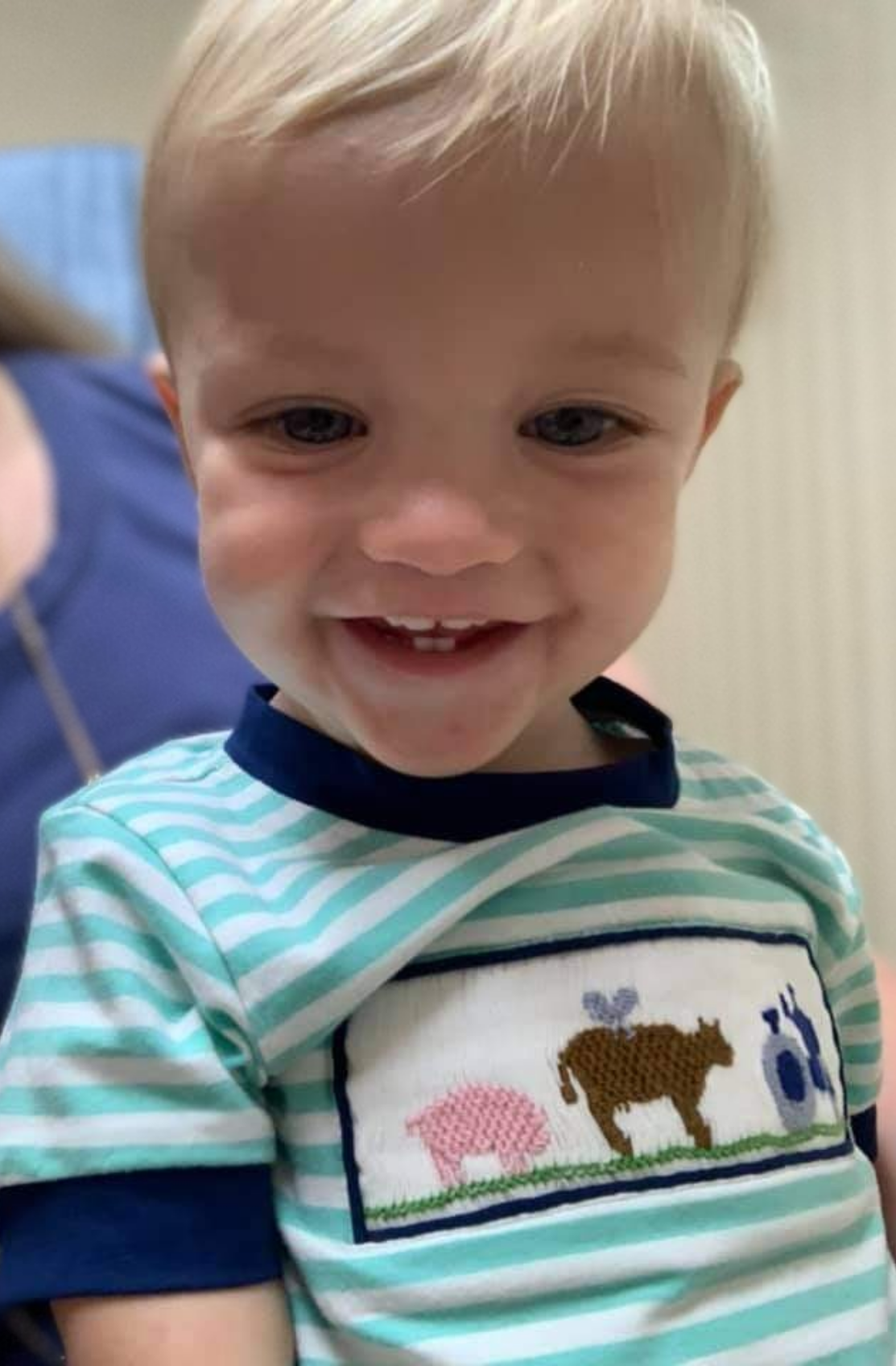 Tractor Farm Animal Smocked Romper