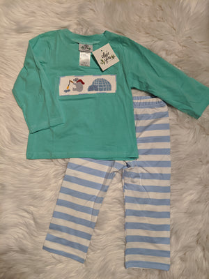 Ice Fishing Smocked Pant Set
