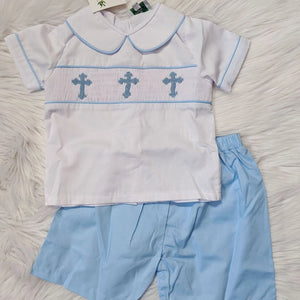 Cross Smocked Set