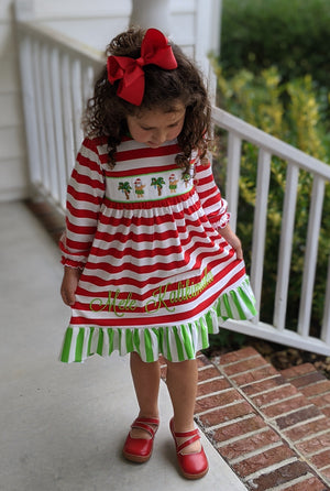 Mele Kalikimaka Smocked Dress