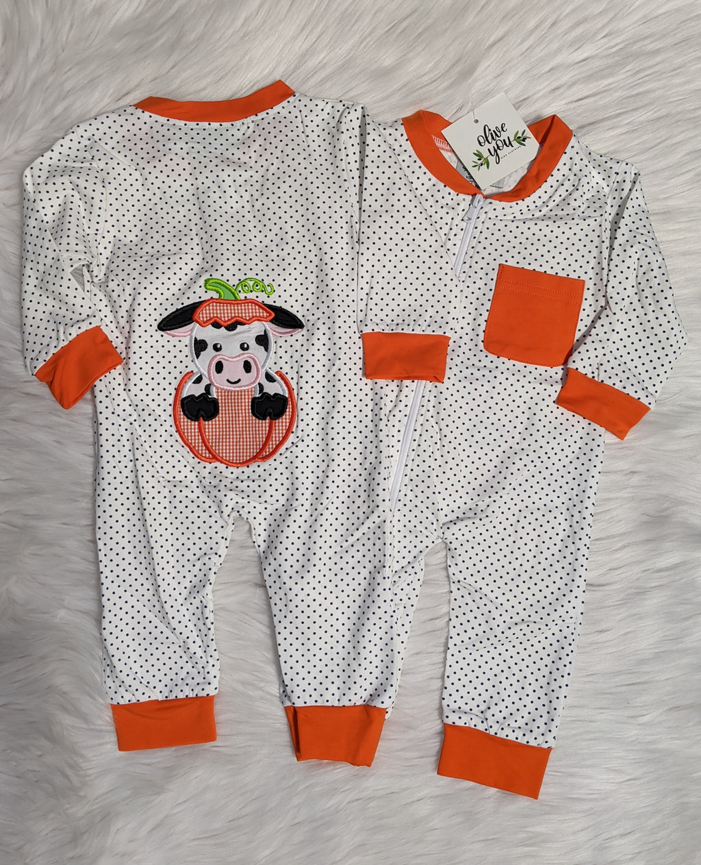 Cow Pumpkin Zippy Pajamas