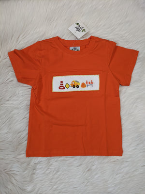 Construction Smocked Boys Shirt