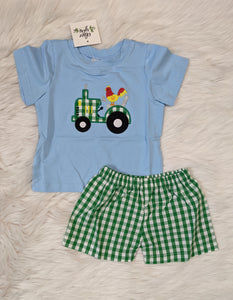 Tractor Chicken Short Set