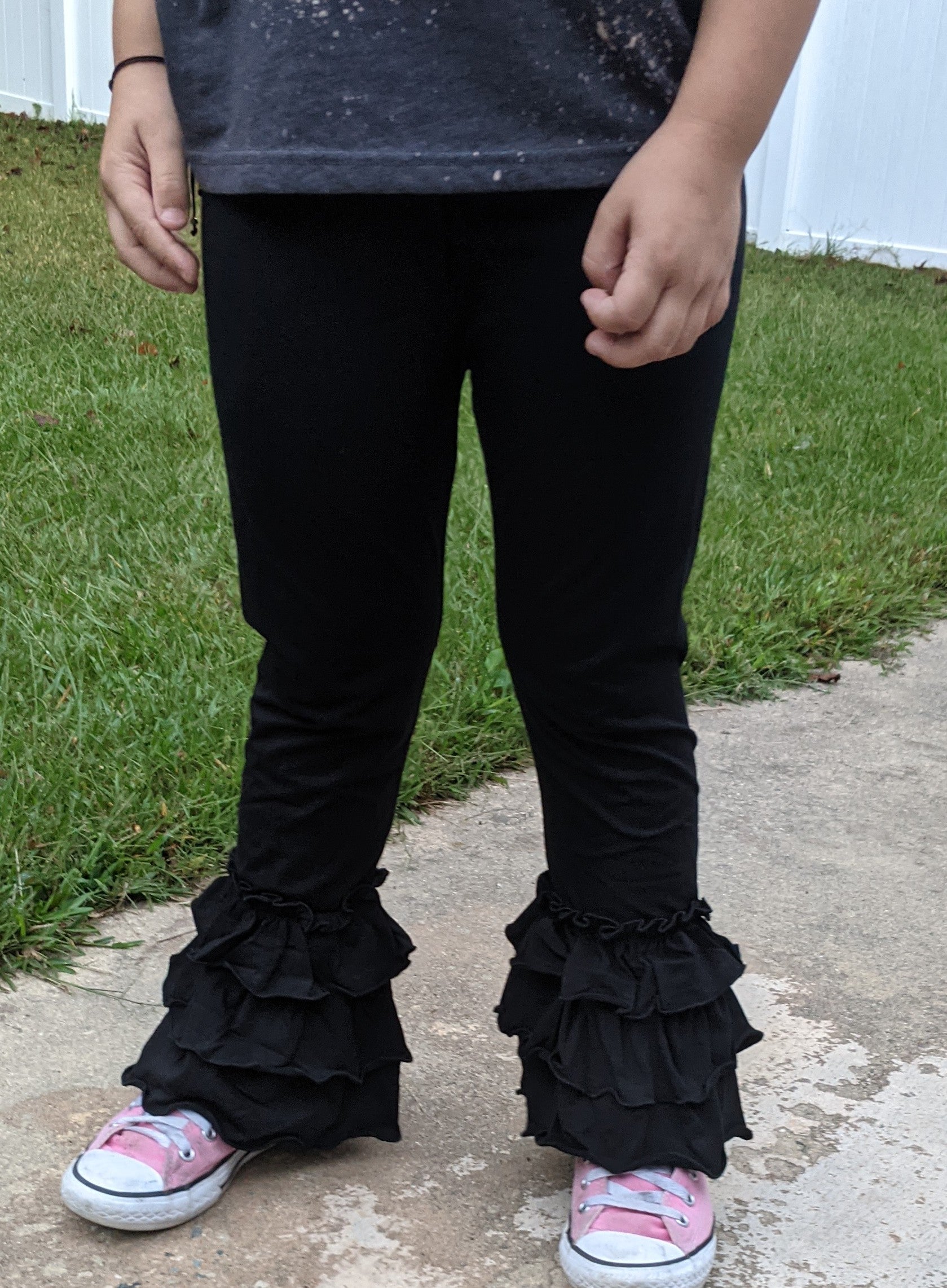 Black Ruffle Pants