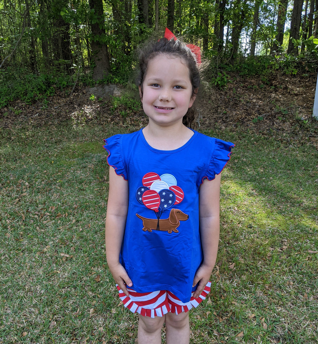 Patriotic Dachshund Girl Shirt