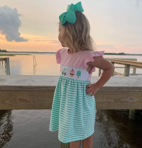 Ice Cream Truck Smocked Dress – Olive You Kids Clothing