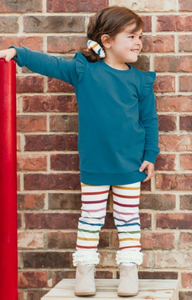 Tunic Ruffle Shoulder Sweatshirt