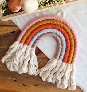 Rainbow Macrame Wall Hanger (Autumn Vibes)