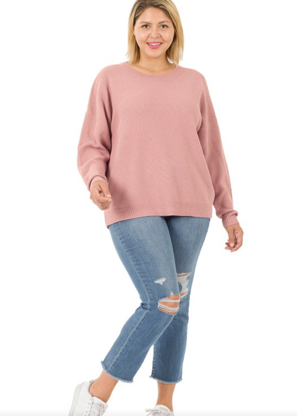 Dusty Pink Sweater - PLUS