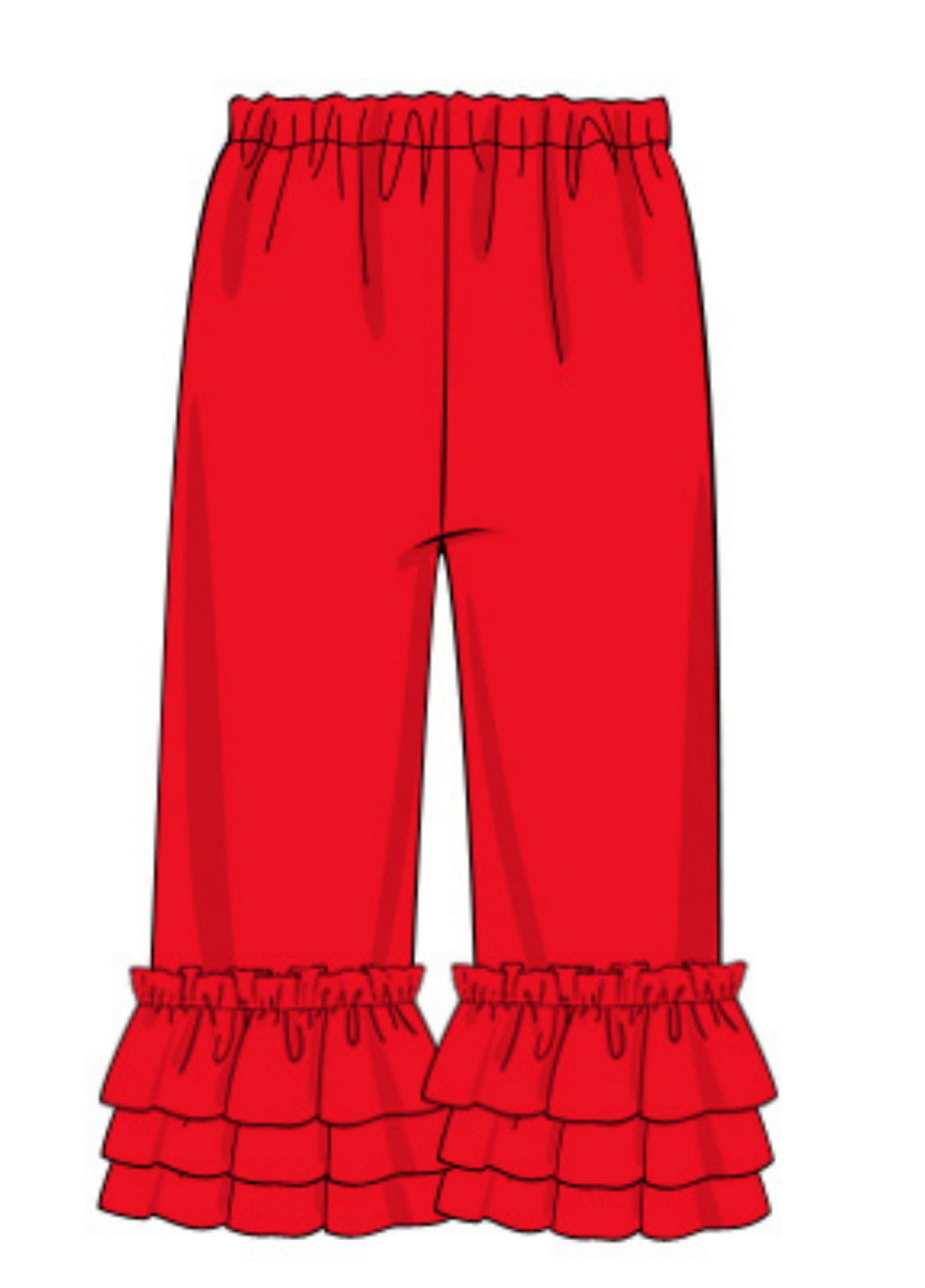 Red Ruffle Pants