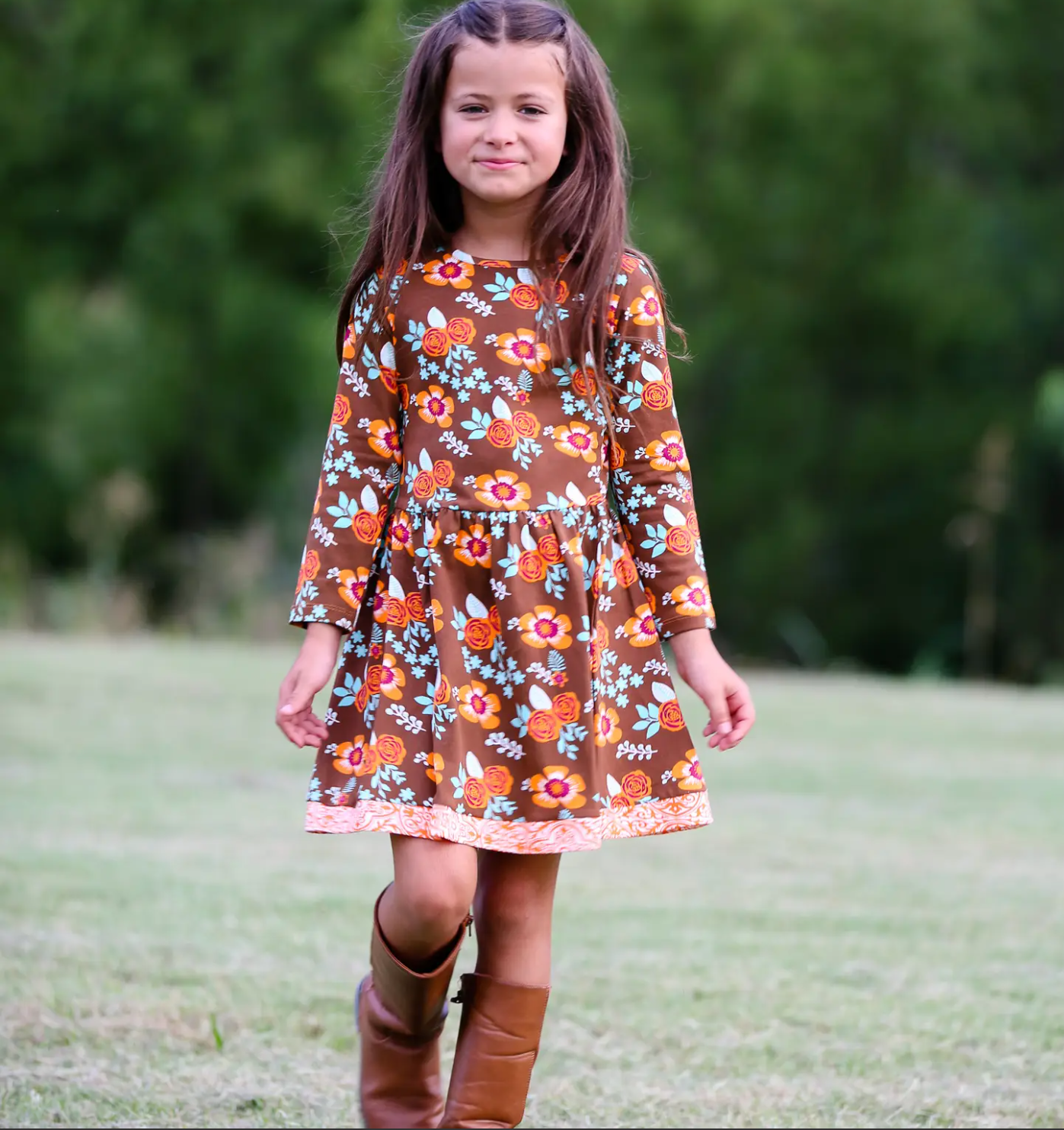 Fall Floral Dress