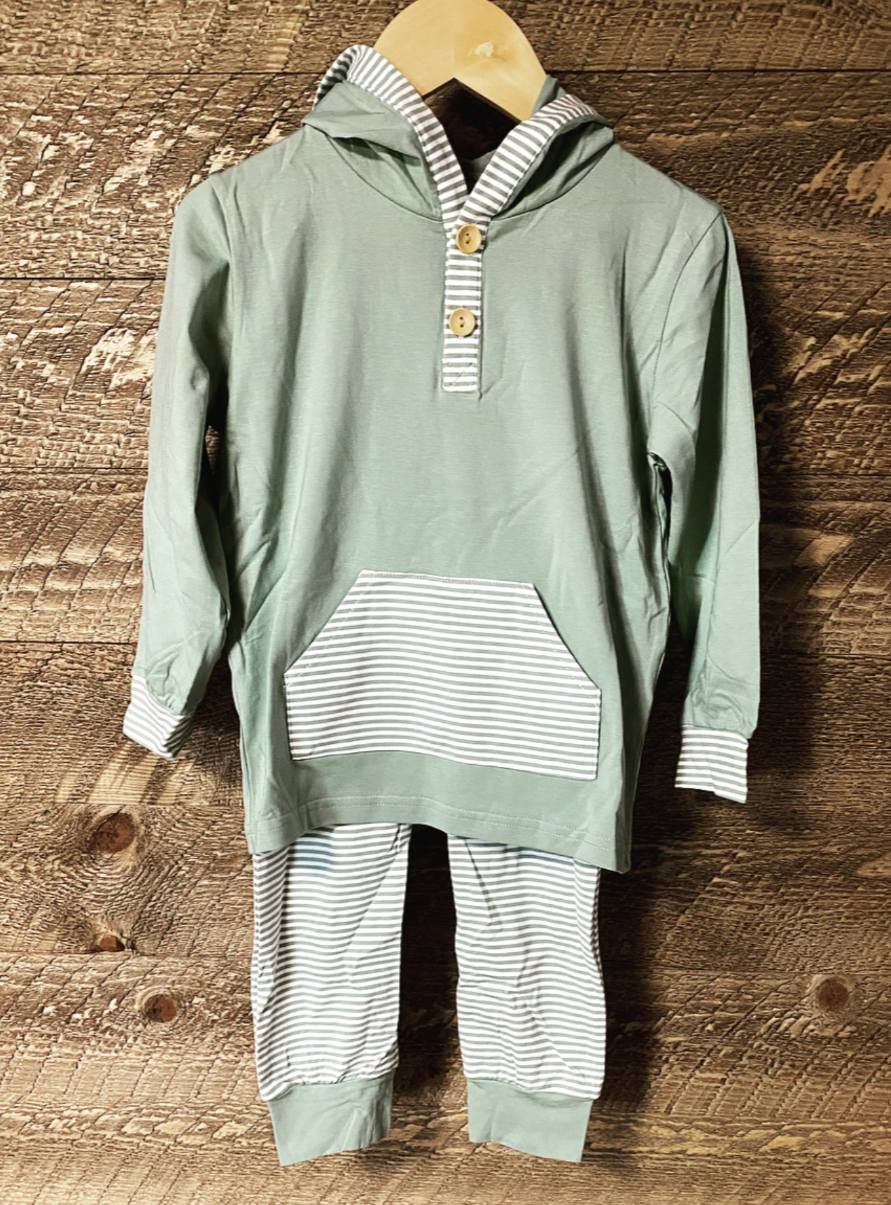 Sage Hooded Boys Jogger Set