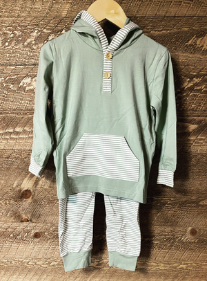 Sage Hooded Boys Jogger Set