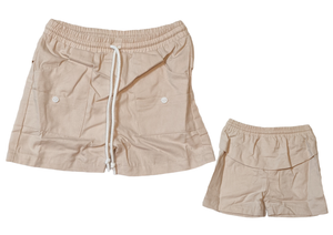 Khaki Pull On Shorts
