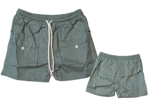Sage Green Khaki Pull On Shorts