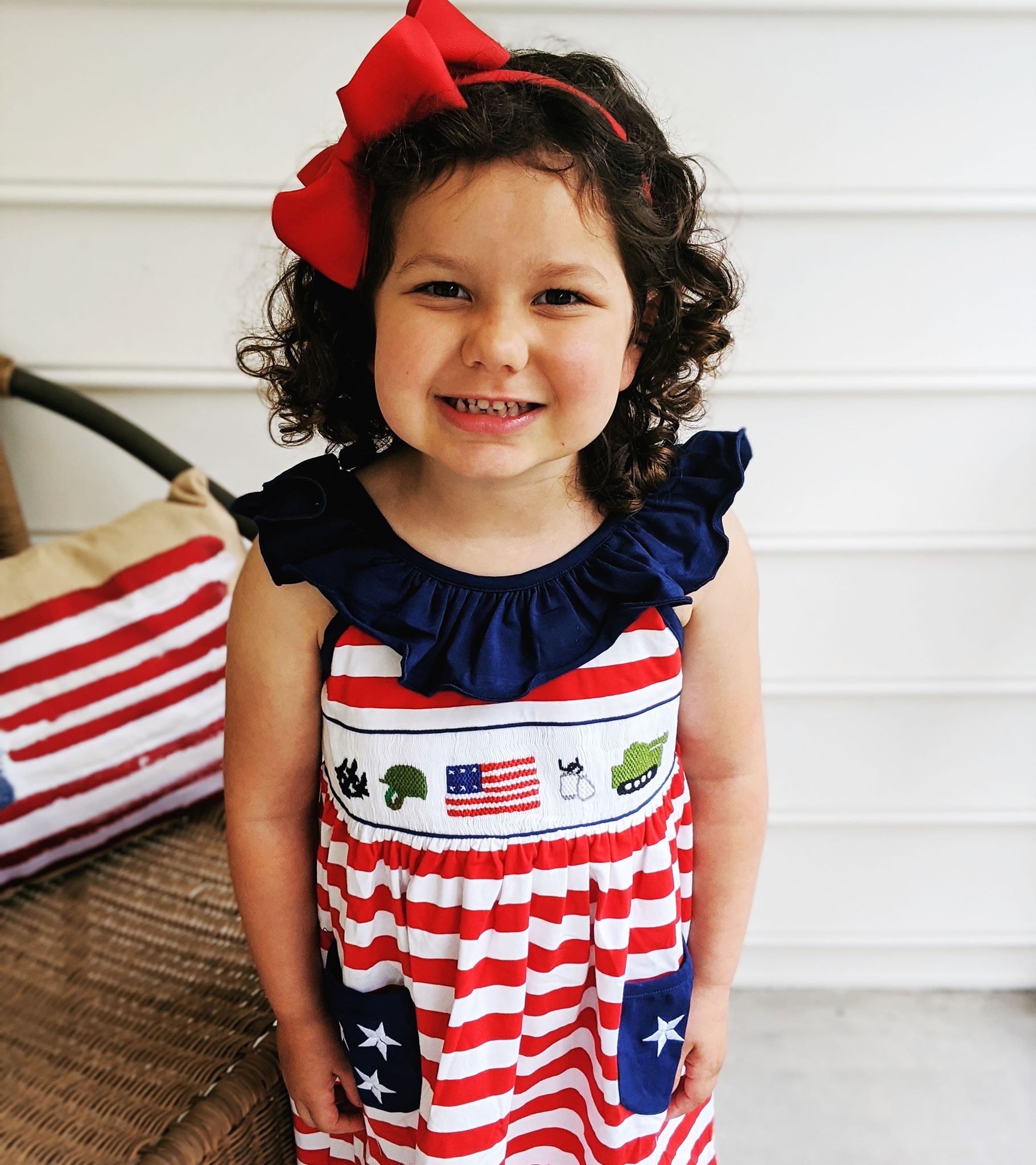 American Heroes Smocked Dress