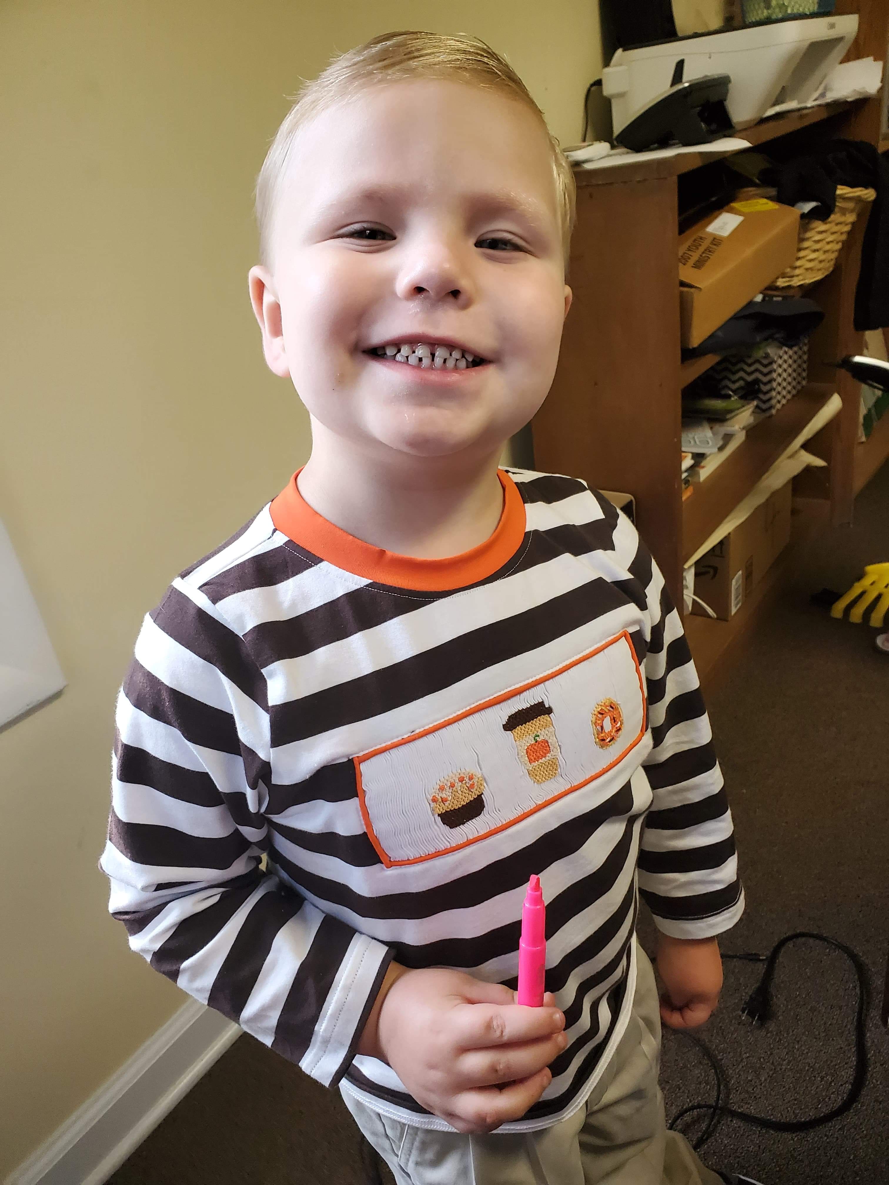 Pumpkin Spice Smocked Shirt
